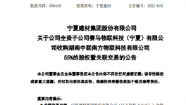 宁夏建材收购南方水泥下属企业55%股权！