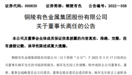 中国铜工业板块第一股董事长辞职，下一站海螺集团！